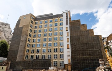 Site photo of 50 BW party wall after demolition